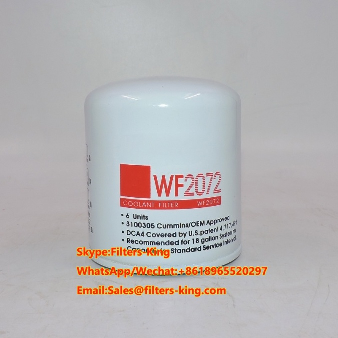 Genuine Fleetguard Coolant Filter WF2072,filter Suppliers And Manufacturers