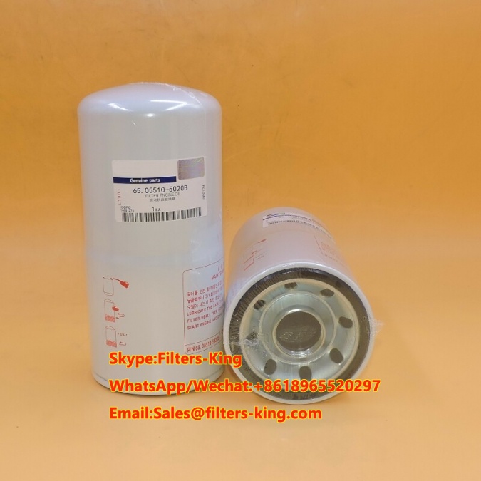 Oil Filter 65.05510-5020B Doosan Daewoo Cross Reference B7241 LF3716 C