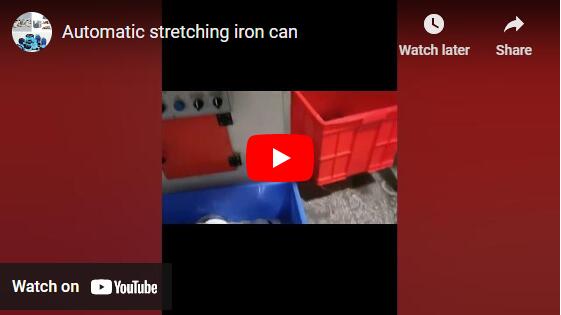 Automatic stretching iron can