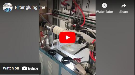 Filter gluing line